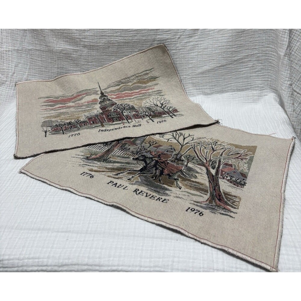 American Revolution Independence Hall/ Paul Revere’s Ride 1776-1976 Tapestries